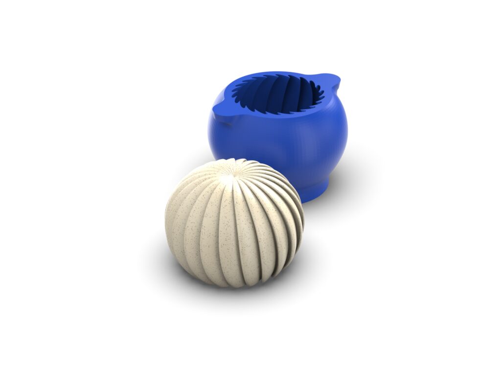 Piped Sphere Singular Mold