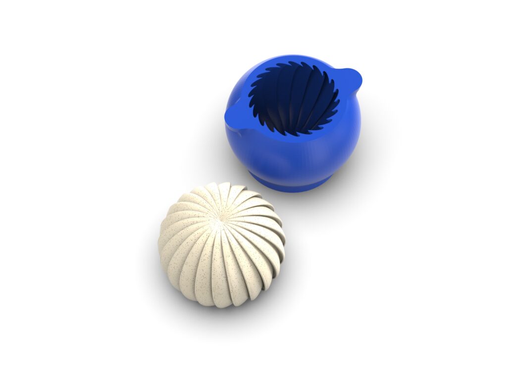 Piped Sphere Singular Mold